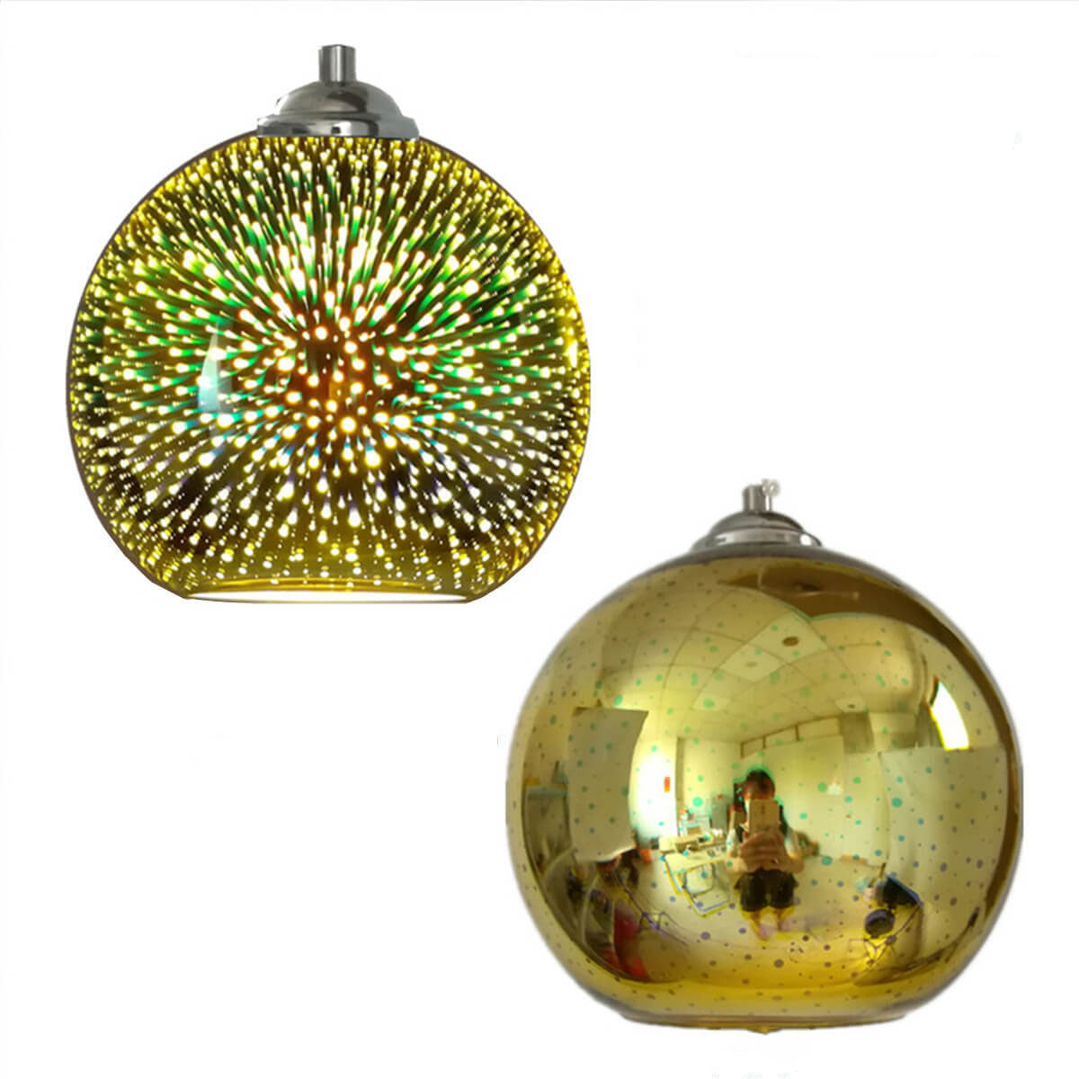 Modern Creative 3D Colorful Magical Glass 1-Light Dome Pendant Light lamp