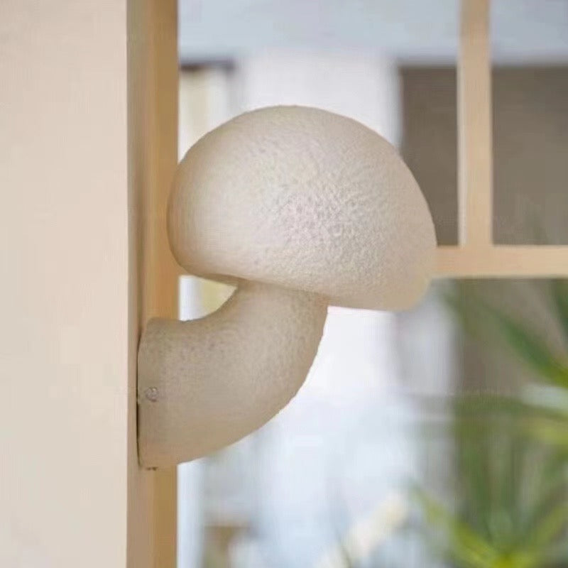 Sienimäinen Wabi-Sabi-tyylinen hartsiseinävalaisin