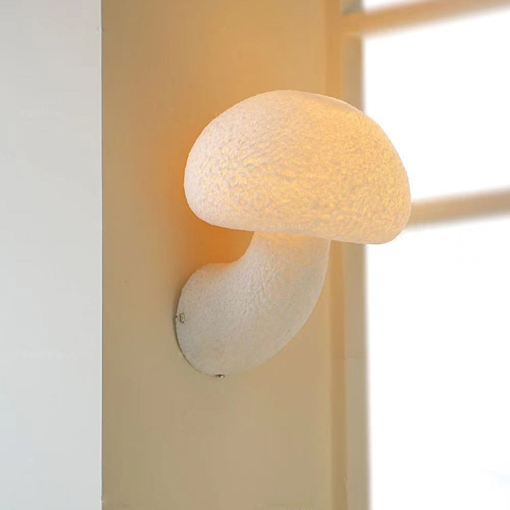 Sienimäinen Wabi-Sabi-tyylinen hartsiseinävalaisin