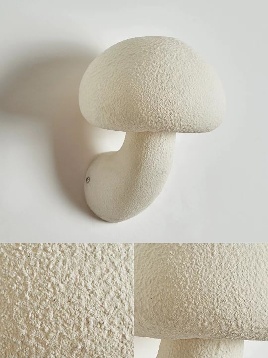 Sienimäinen Wabi-Sabi-tyylinen hartsiseinävalaisin