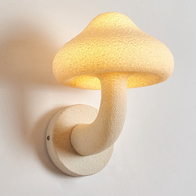 Sienimäinen Wabi-Sabi-tyylinen hartsiseinävalaisin