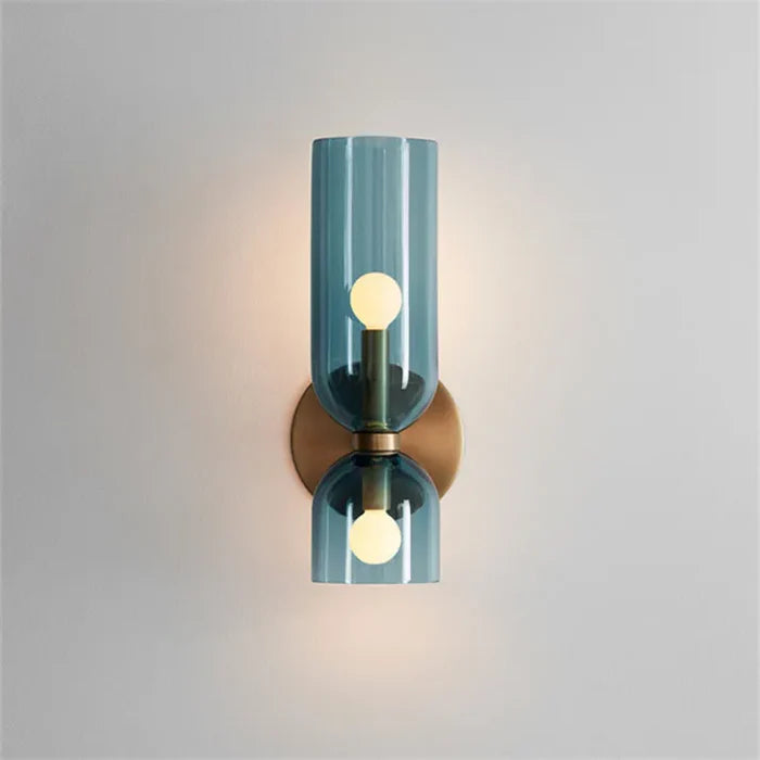 Sleek Dual-Head LED Glass Wall Sconce