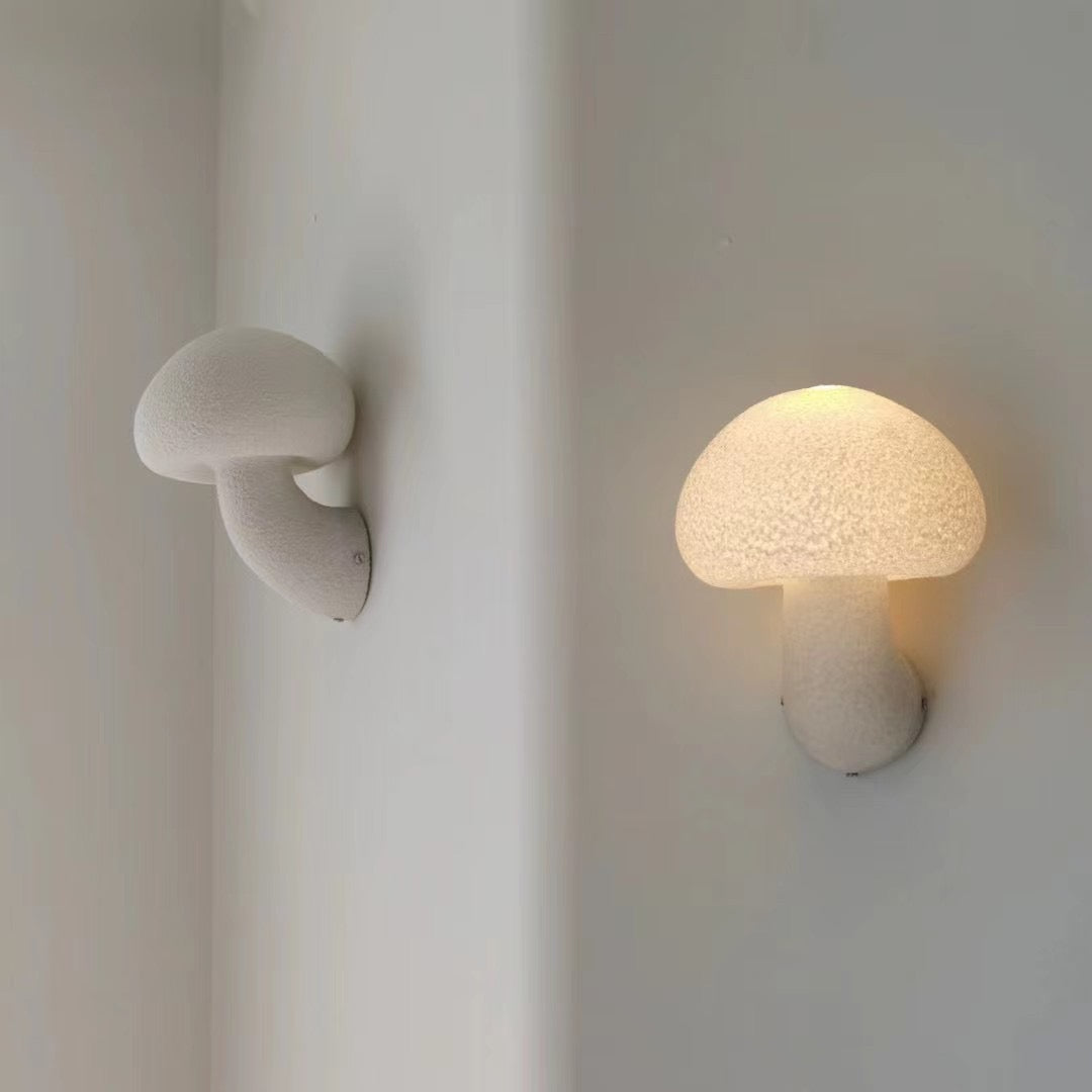 Sienimäinen Wabi-Sabi-tyylinen hartsiseinävalaisin